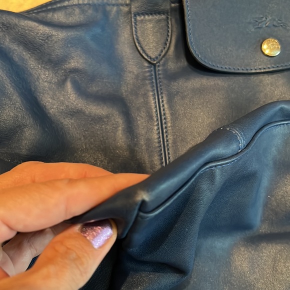 Longchamp Bags Longchamp Le Pliage Cuir Leather Satchel Crossbody